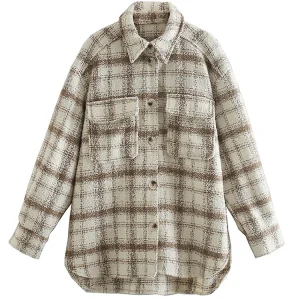 Veste vintage chemise bucheron femme