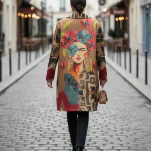 Manteau Artista – Illustration Arty Dos – Devant Minimal – Made in Italy 36-46