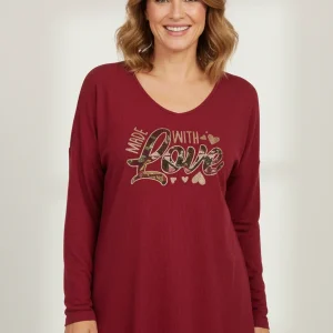 Pull Made with Love Maille Gaufrée – 30% Angora Oversize – 36-50
